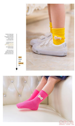 Q1668童趣娃品春季新款女寶純色卷邊蝴蝶結(jié)兒童襪子 精致童裝，批發(fā)首選